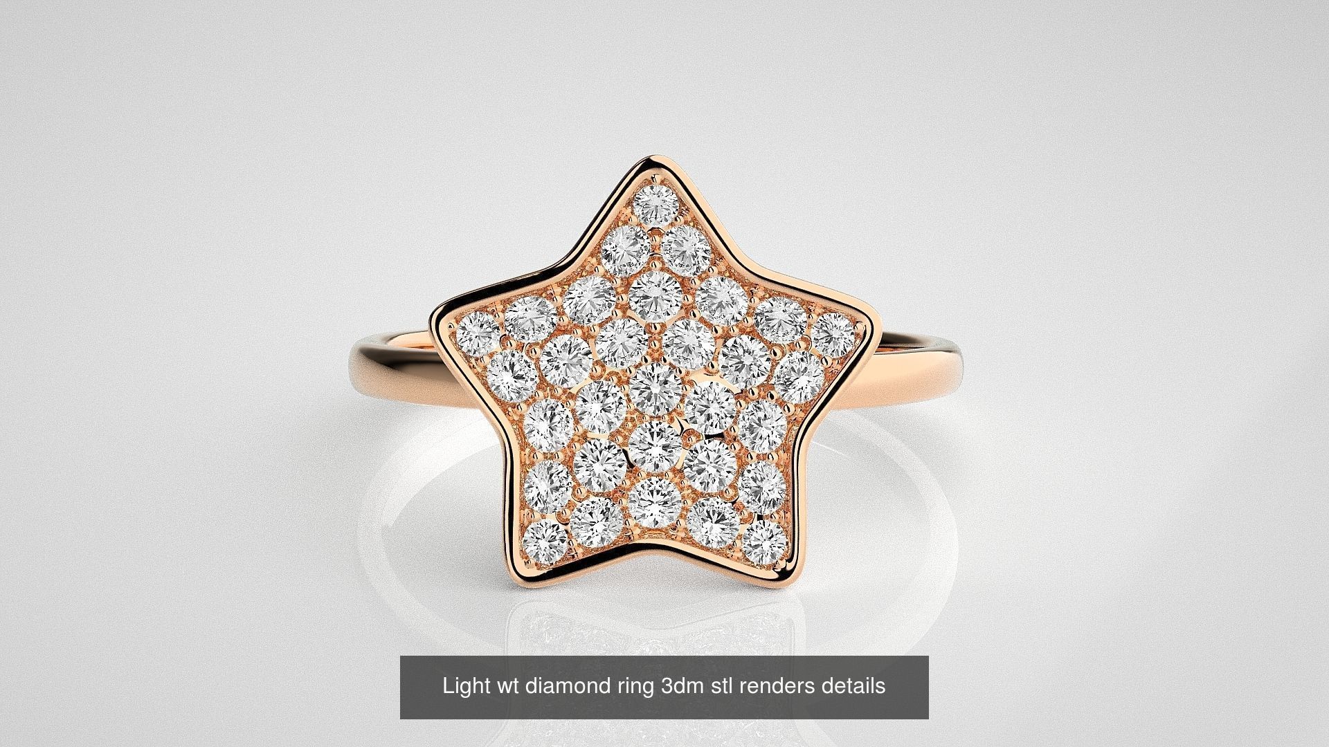 30 Light wt diamond ring 3dm stl renders details 3D Model Collection_6