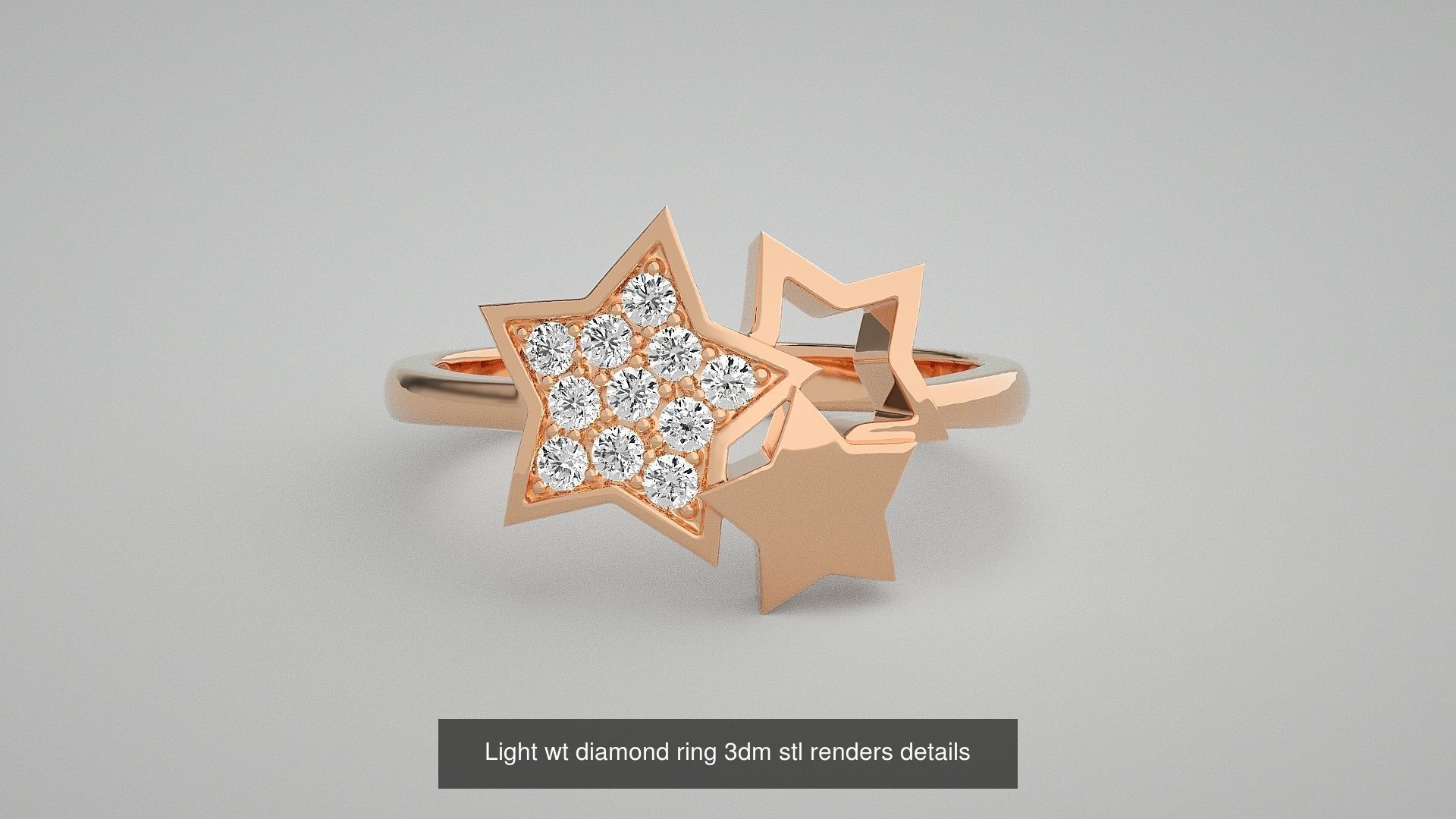 30 Light wt diamond ring 3dm stl renders details 3D Model Collection_12