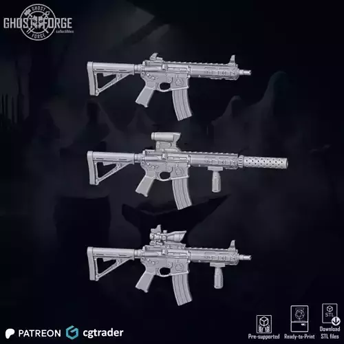 Pack RIFLES51 - 3 Items 3D print model Pack RIFLES51 - 3 Items 3D print model