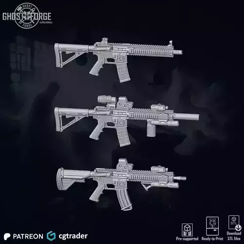 Pack RIFLES50 - 3 Items 3D print model Pack RIFLES50 - 3 Items 3D print model