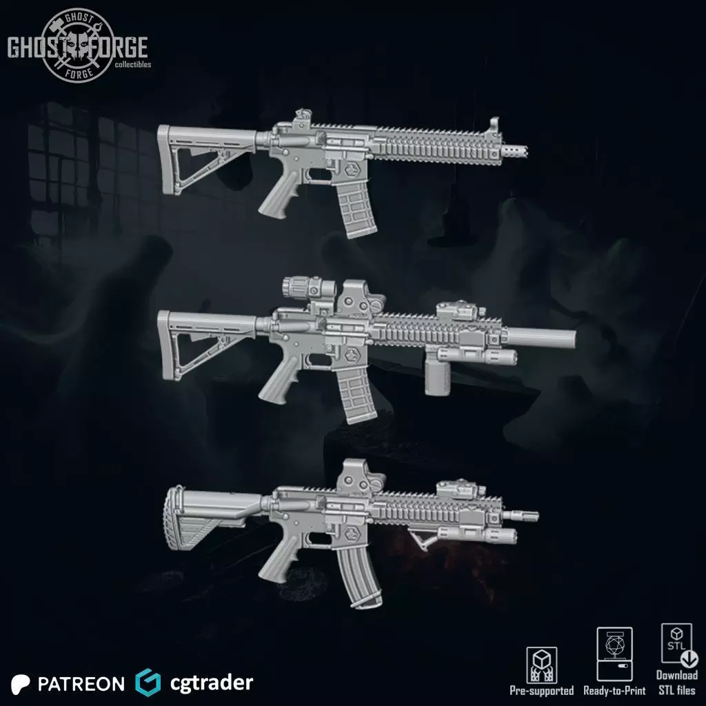 Pack RIFLES50 - 3 Items 3D print model_0