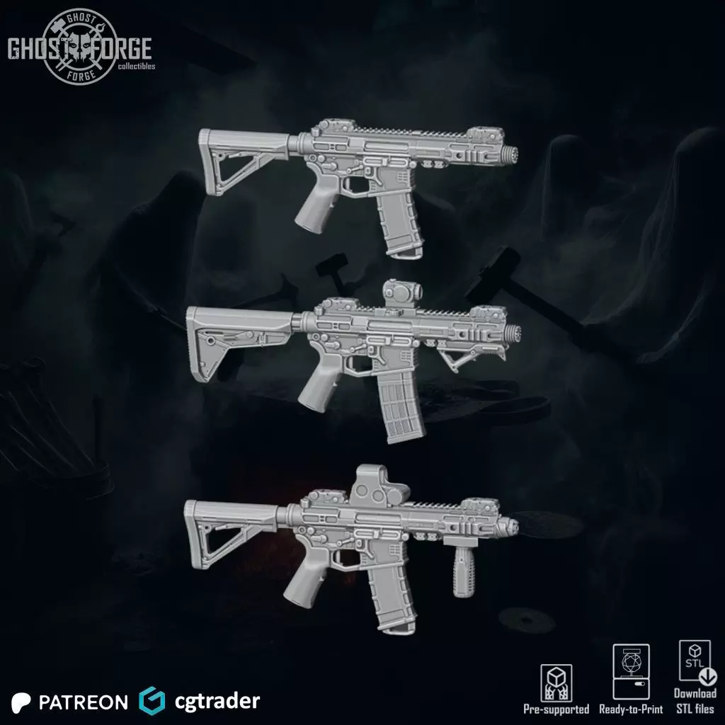 Pack RIFLES38 - 3 Items 3D print model_0