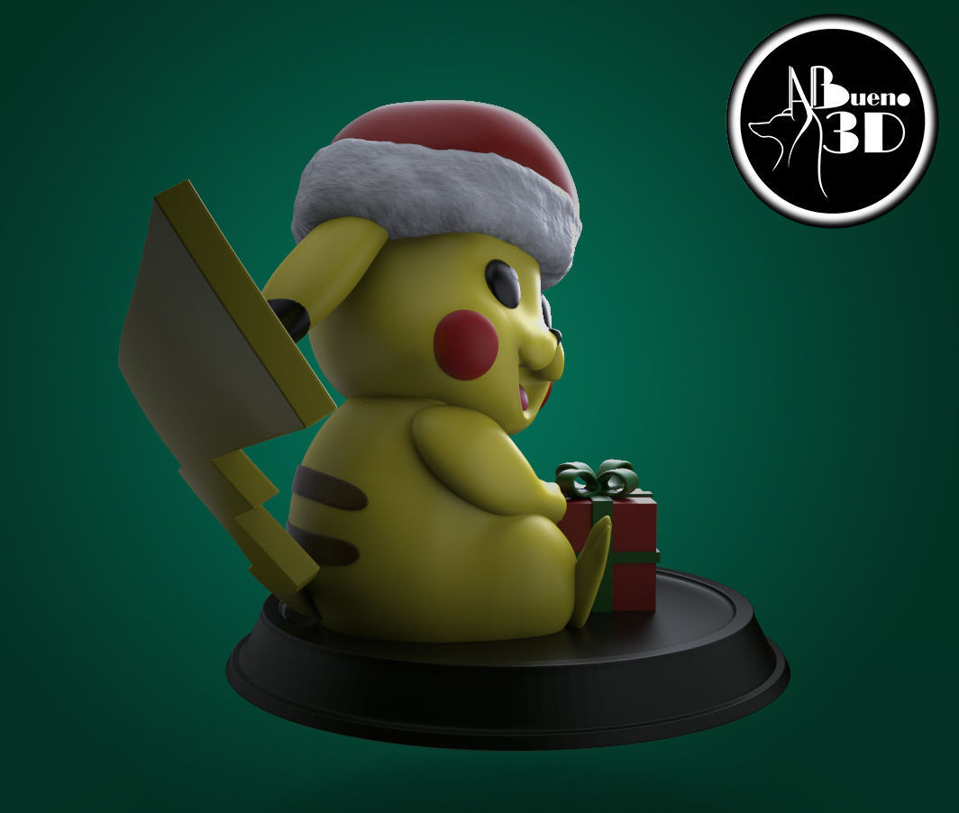 Merry Christmas Pikachu 3D print model_1