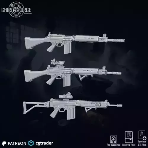 Pack RIFLES01 - 3 Items 3D print model