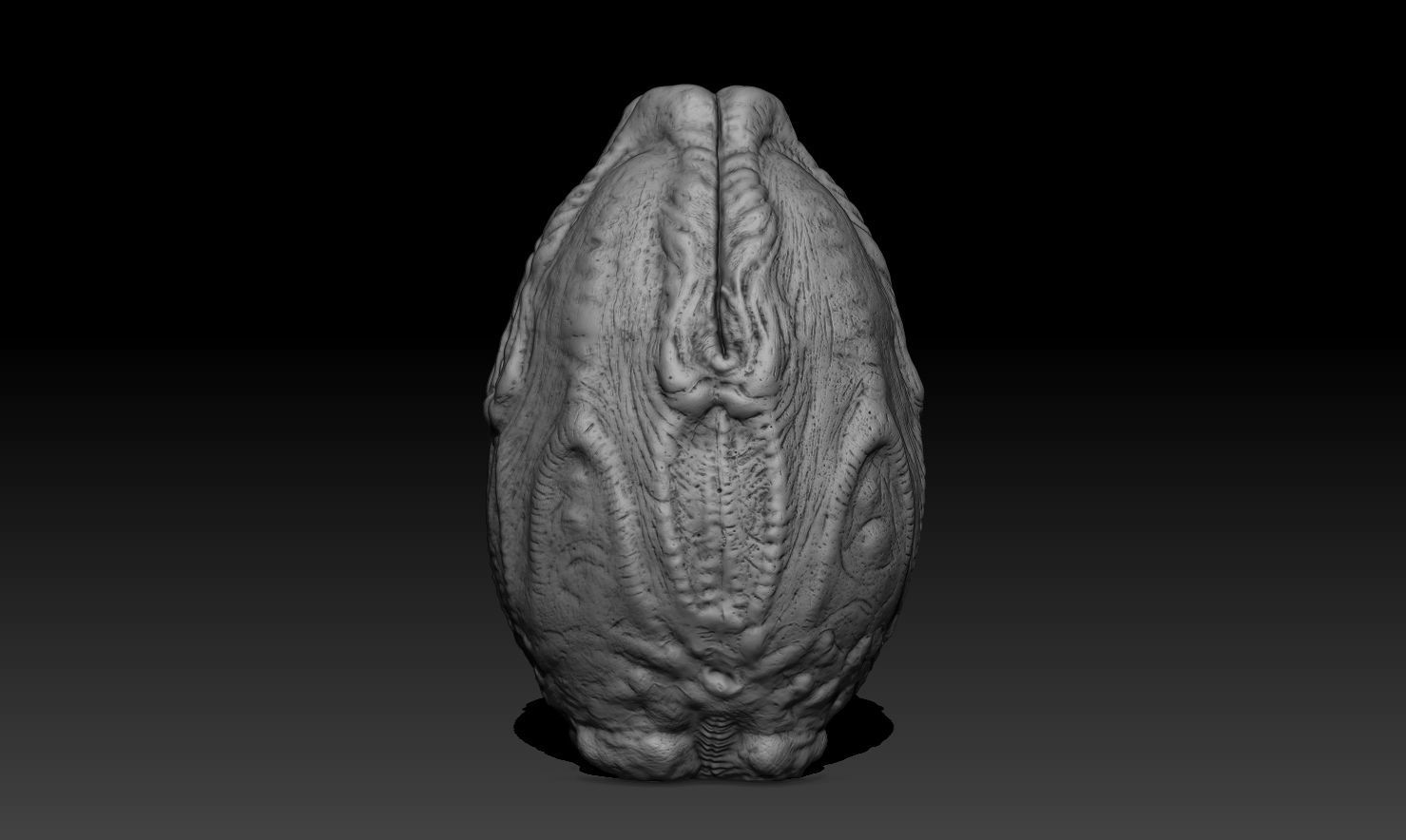 3D PRINTABLE ALIEN EGG 1979 COVENANT FLAT BOTTOM TWO PACK 3D print model_6