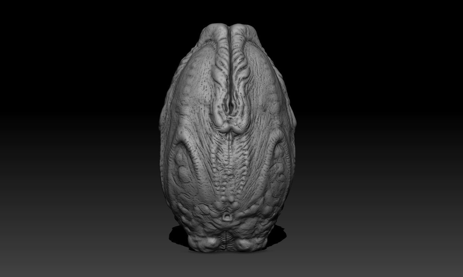 3D PRINTABLE ALIEN EGG 1979 COVENANT FLAT BOTTOM TWO PACK 3D print model_4