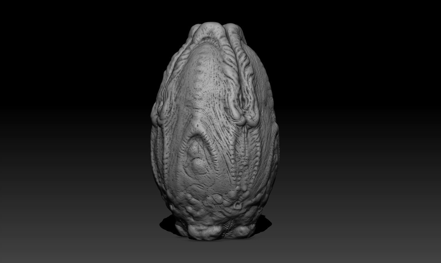 3D PRINTABLE ALIEN EGG 1979 COVENANT FLAT BOTTOM TWO PACK 3D print model_5