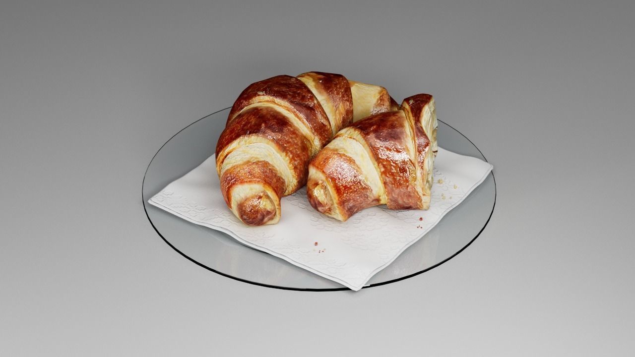 Croissant 3D 3D model_3
