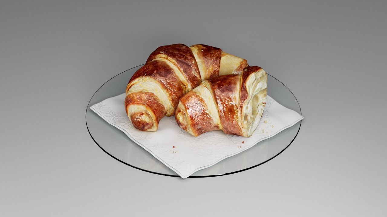 Croissant 3D 3D model_2