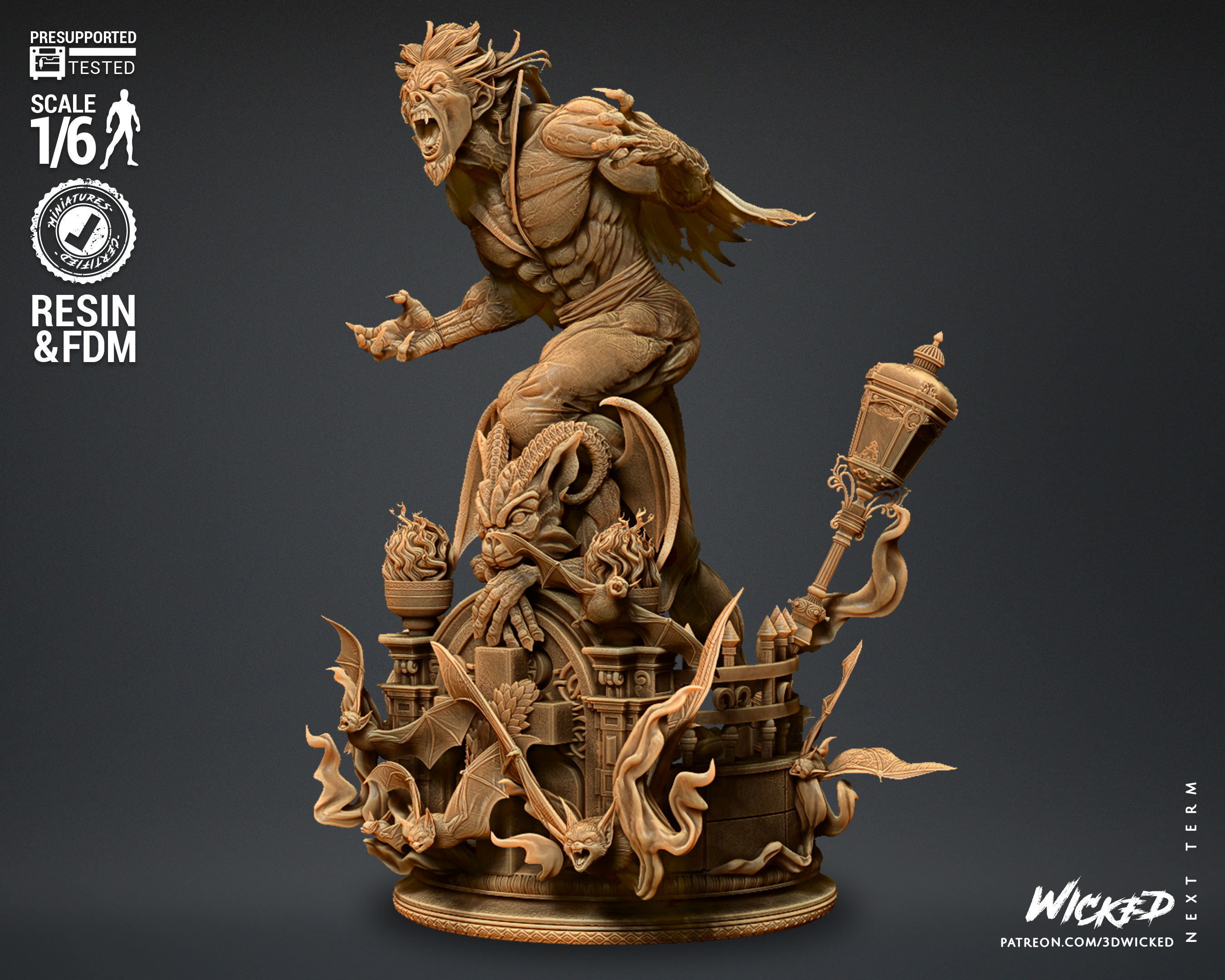 Wicked Marvel Morbius Sculpture Tested for 3D printing 3D print model_58