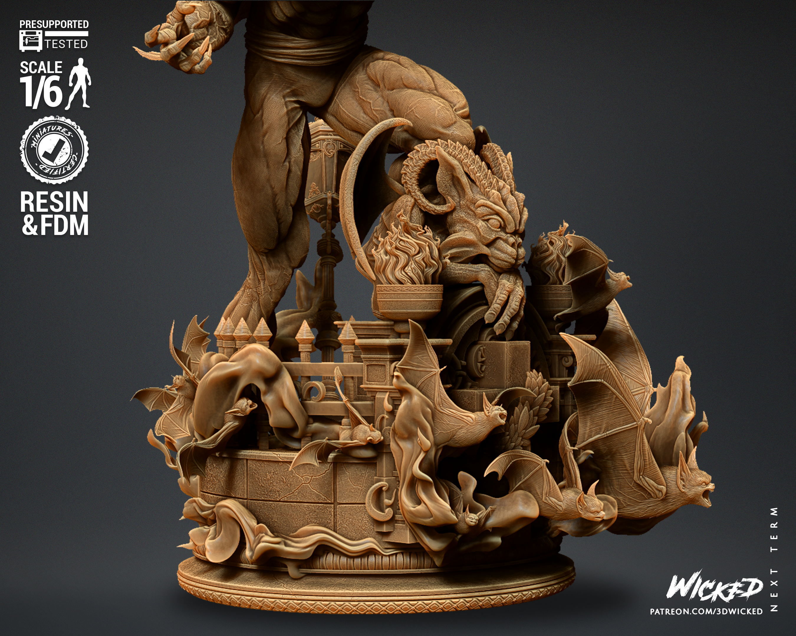 Wicked Marvel Morbius Sculpture Tested for 3D printing 3D print model_62