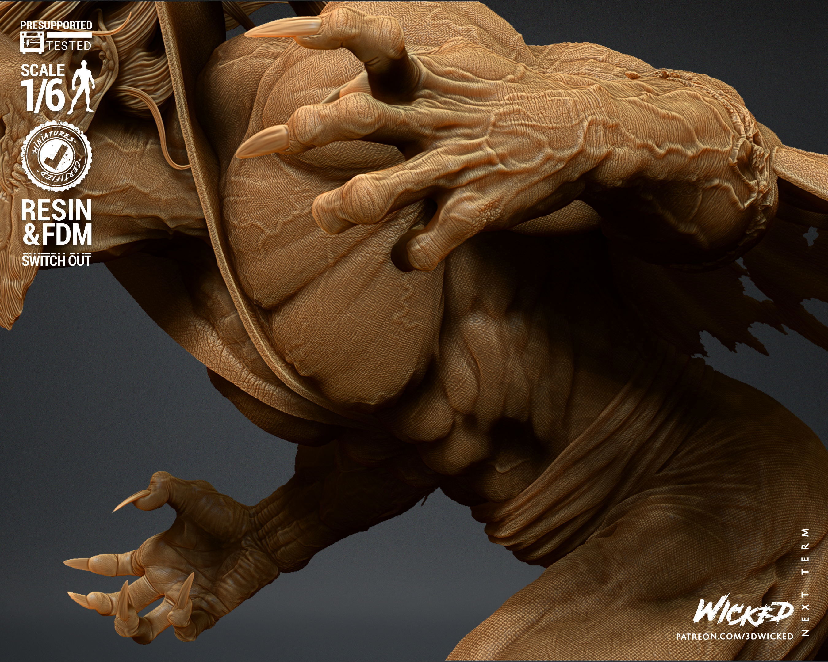 Wicked Marvel Morbius Sculpture Tested for 3D printing 3D print model_71