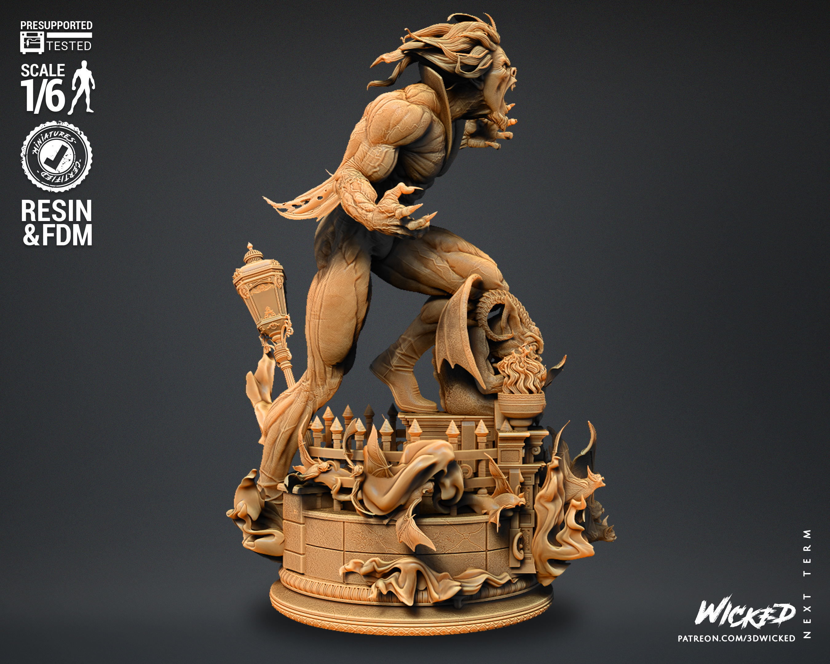 Wicked Marvel Morbius Sculpture Tested for 3D printing 3D print model_29