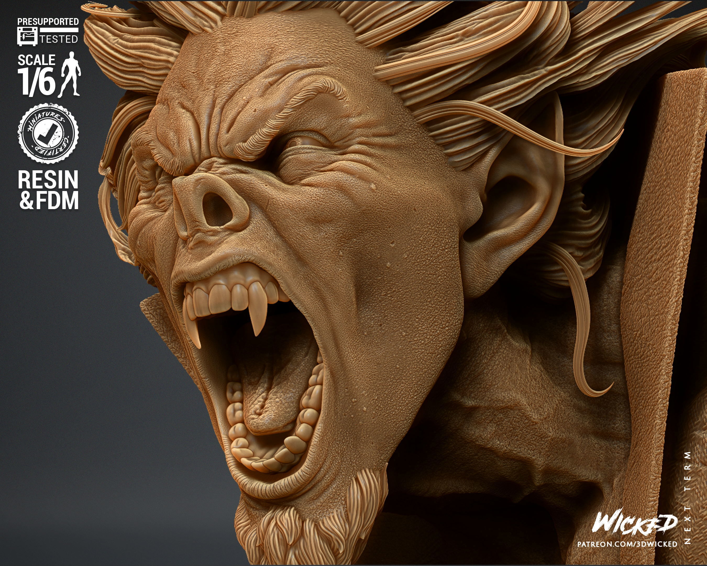 Wicked Marvel Morbius Sculpture Tested for 3D printing 3D print model_49