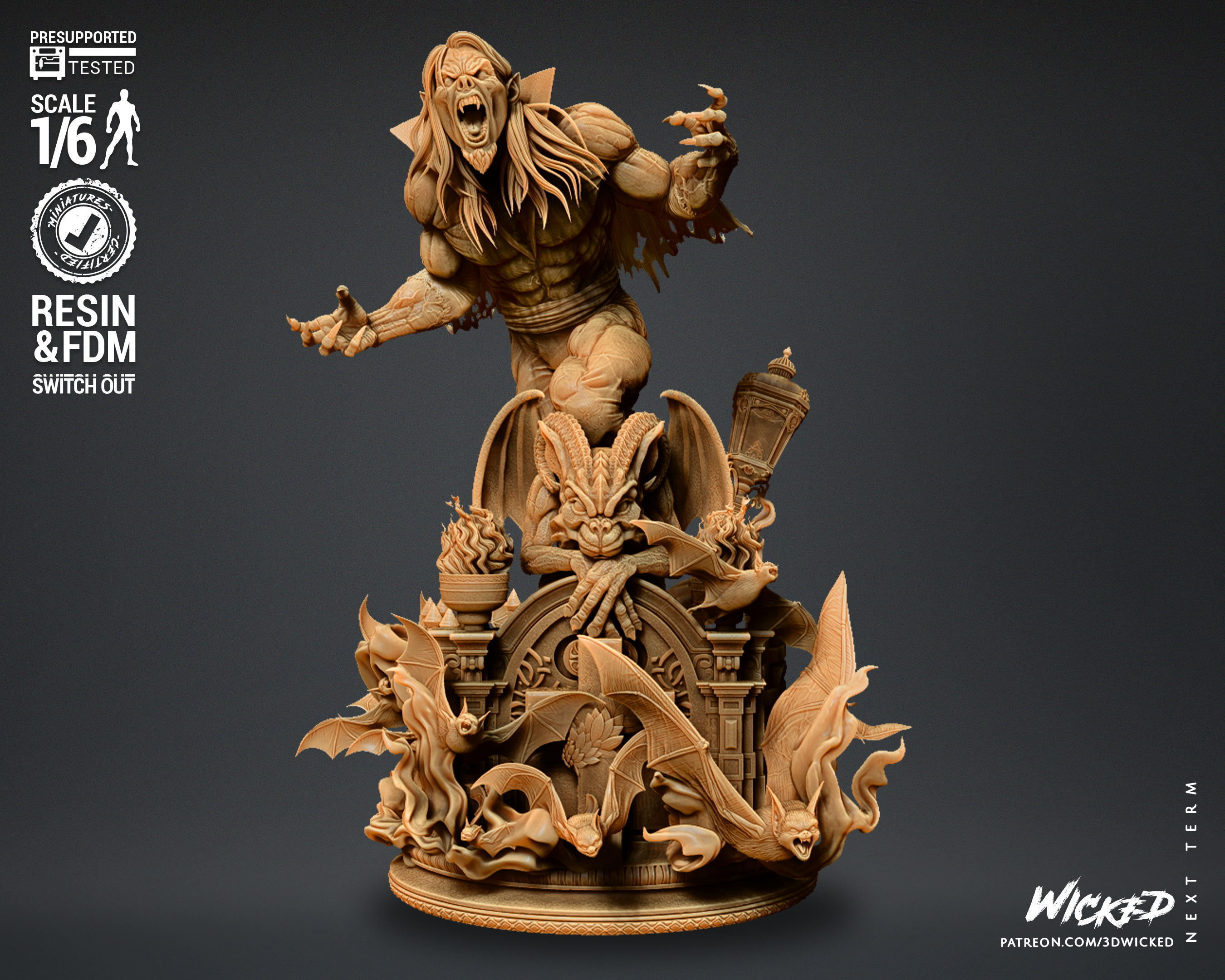 Wicked Marvel Morbius Sculpture Tested for 3D printing 3D print model_28