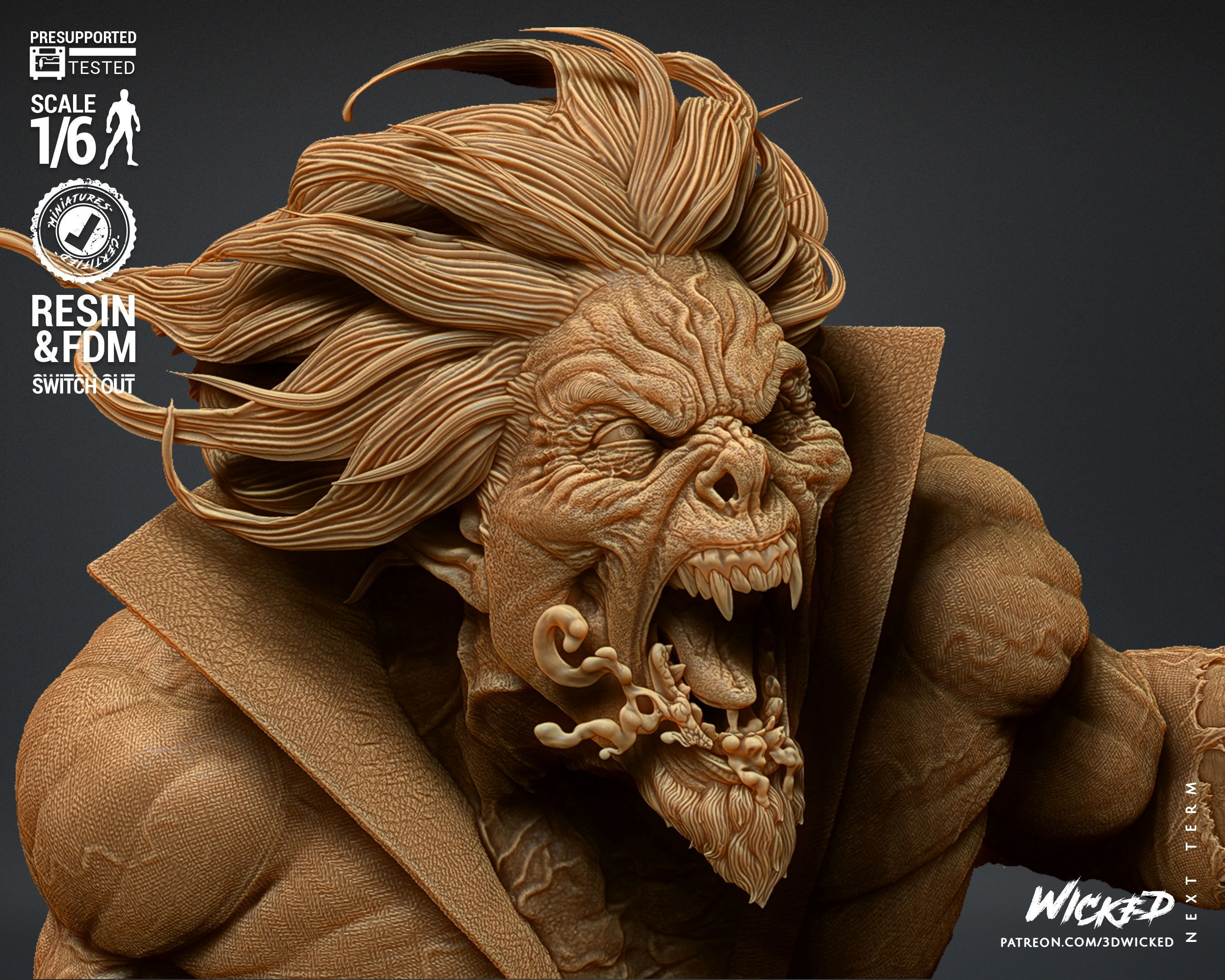 Wicked Marvel Morbius Sculpture Tested for 3D printing 3D print model_67