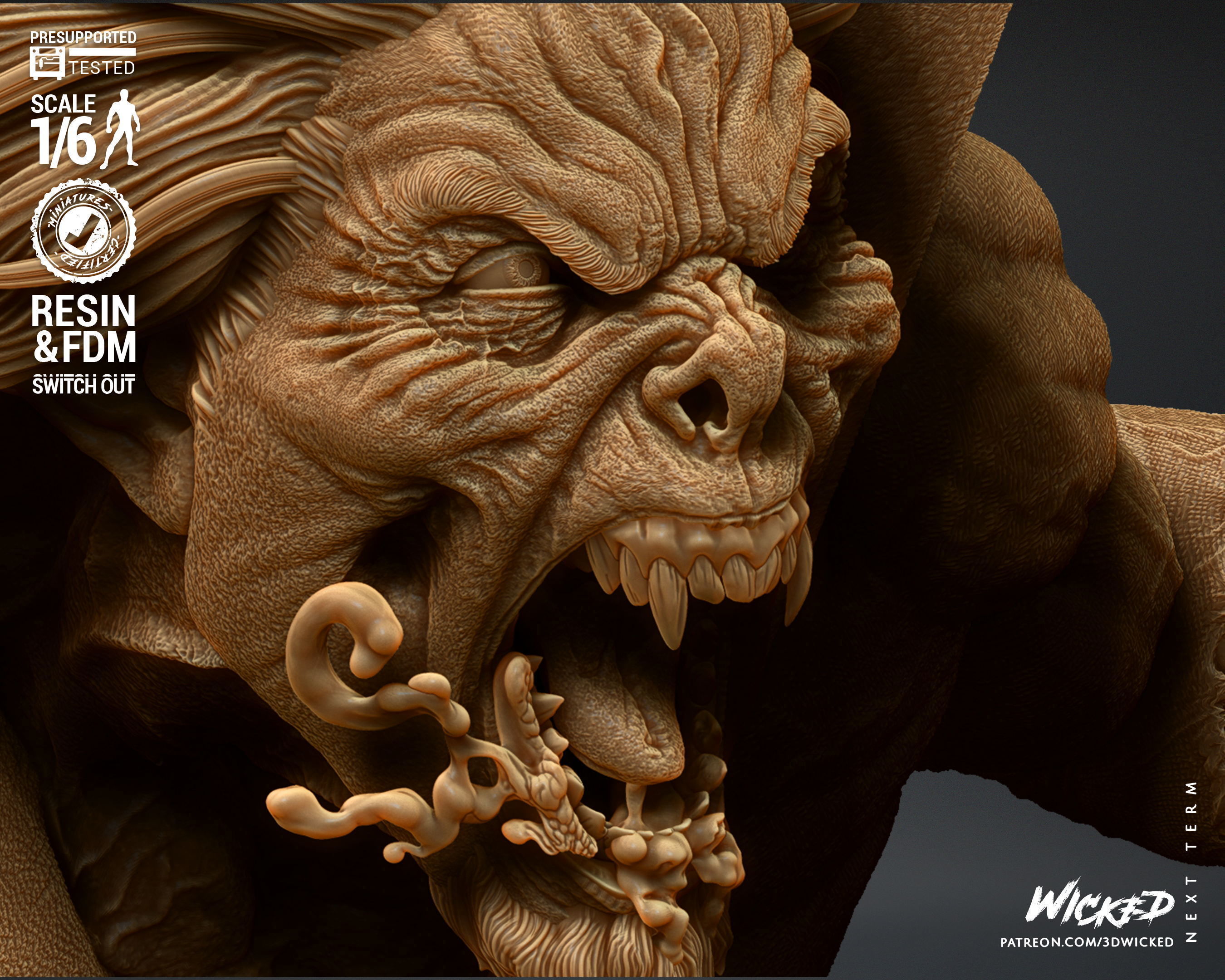 Wicked Marvel Morbius Sculpture Tested for 3D printing 3D print model_46