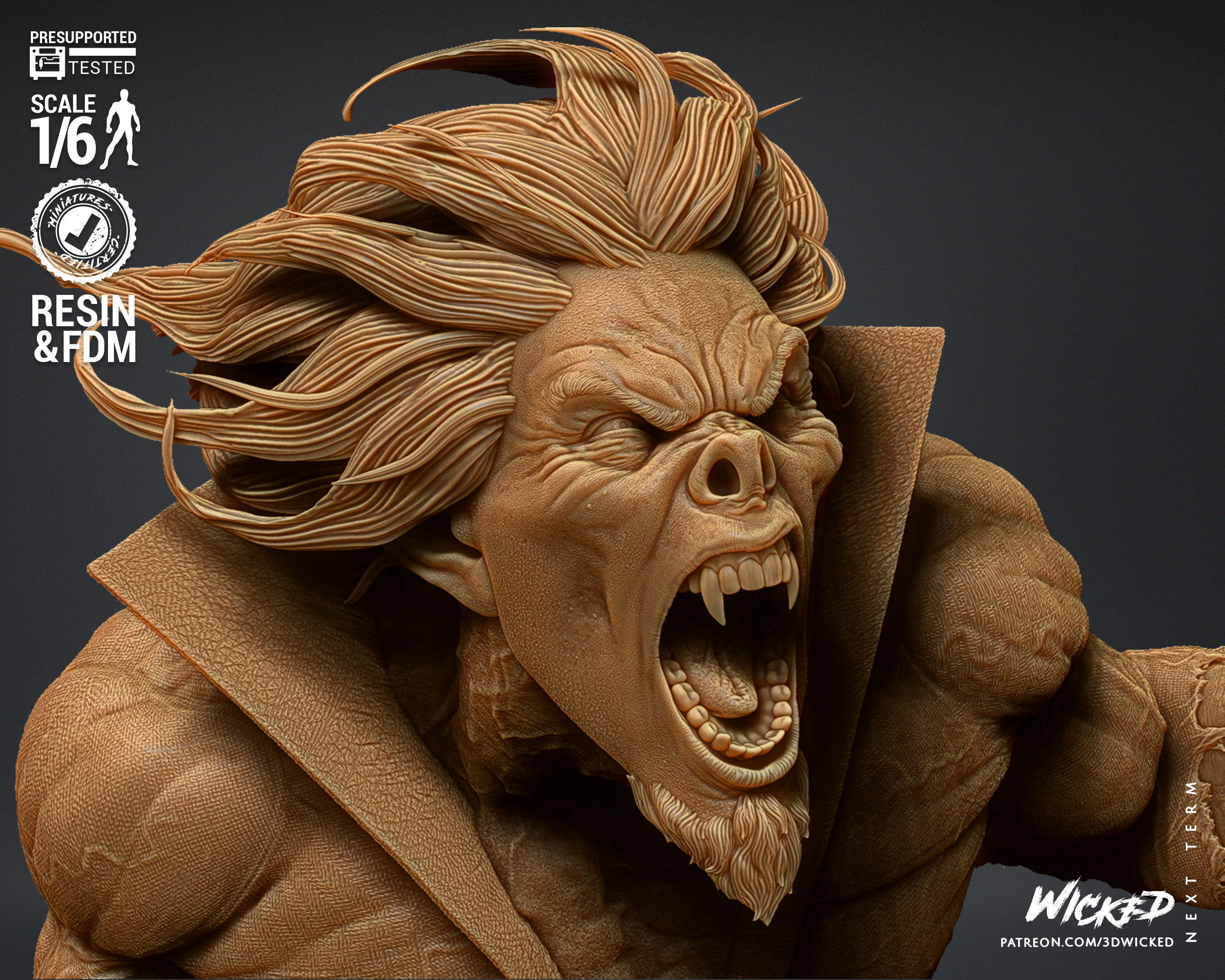 Wicked Marvel Morbius Sculpture Tested for 3D printing 3D print model_41