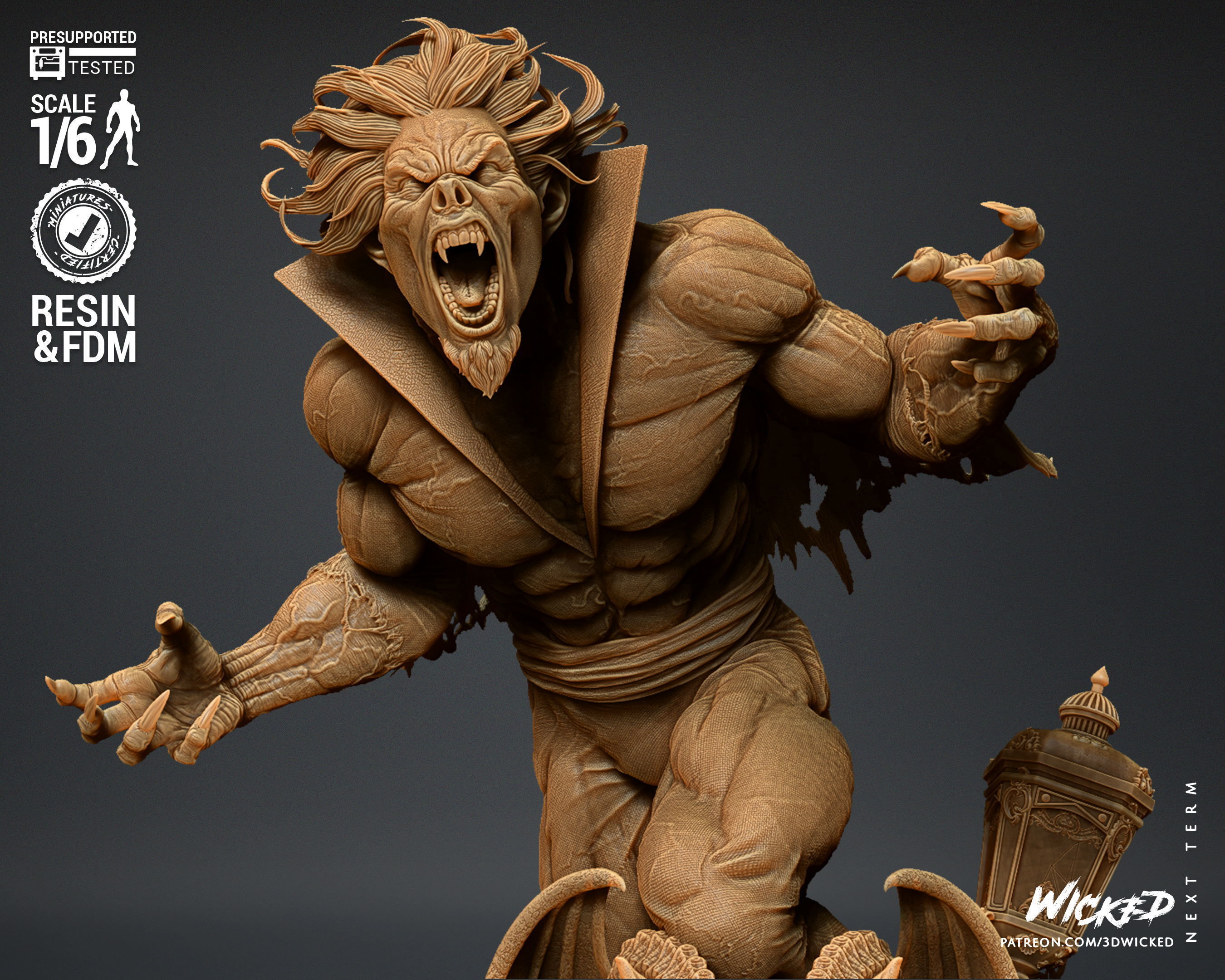 Wicked Marvel Morbius Sculpture Tested for 3D printing 3D print model_7