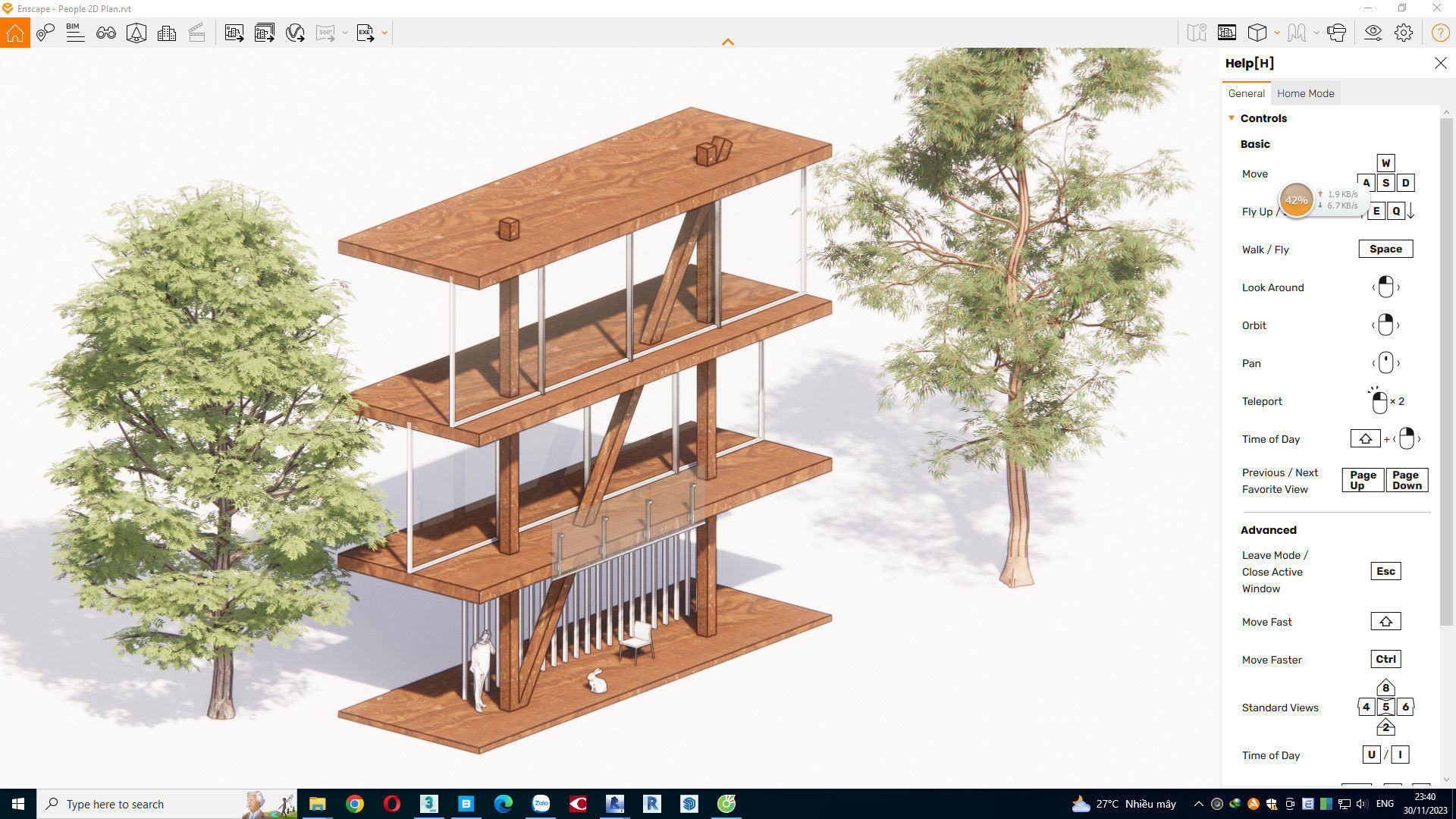 Revit file - a digital architecture model 3D model_2