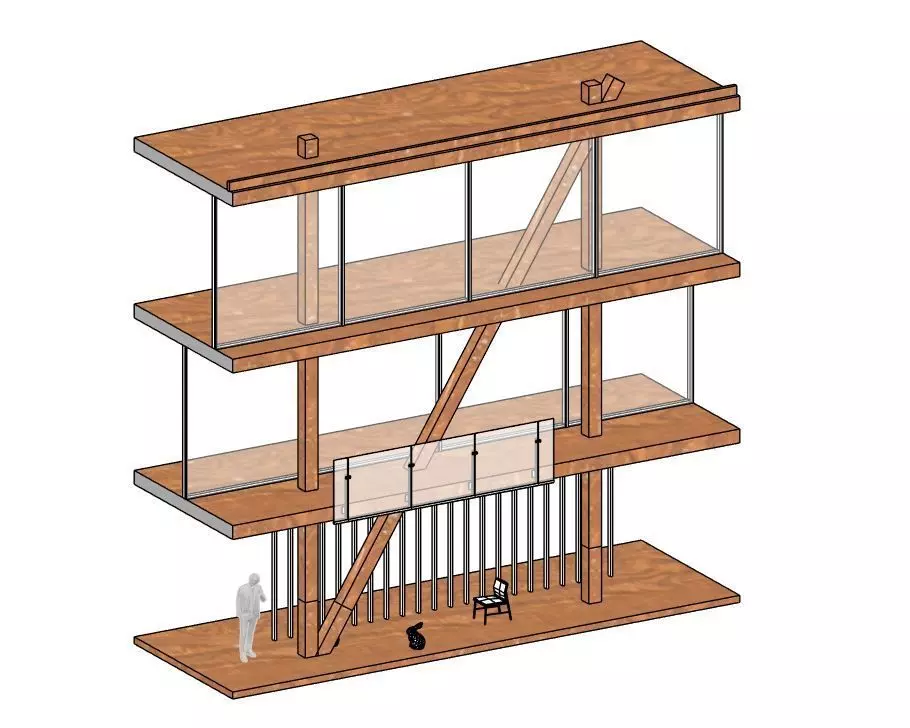 Revit file - a digital architecture model 3D model_0
