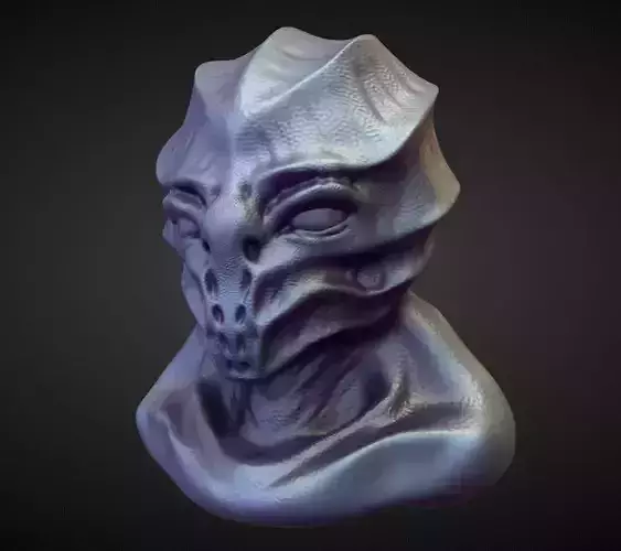 ALIEN HEAD5 high poly sculpt