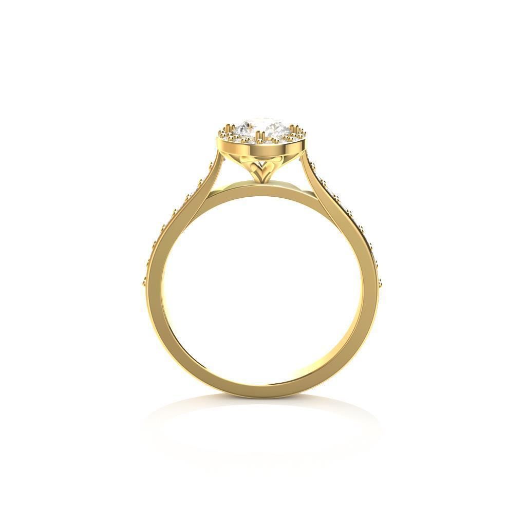 Solitaire Engagement Ring 3D print model_5