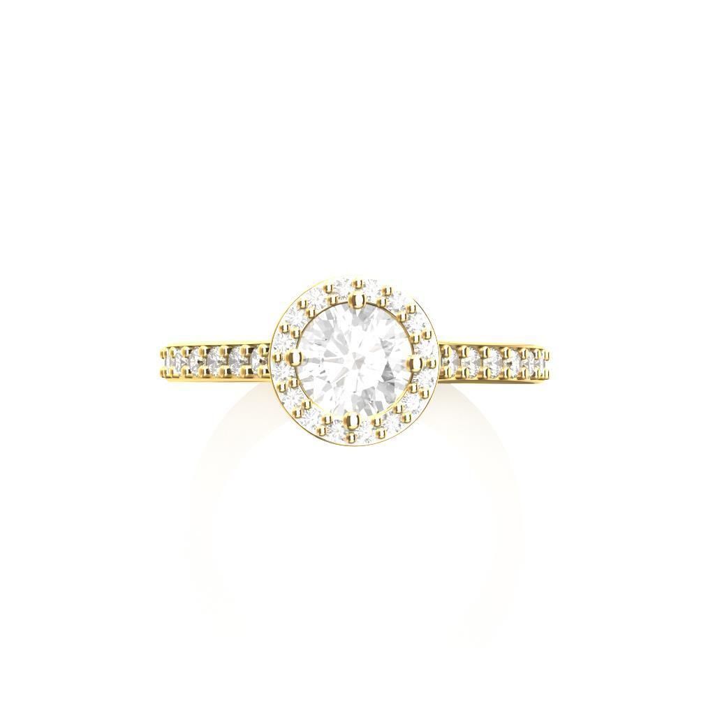 Solitaire Engagement Ring 3D print model_2