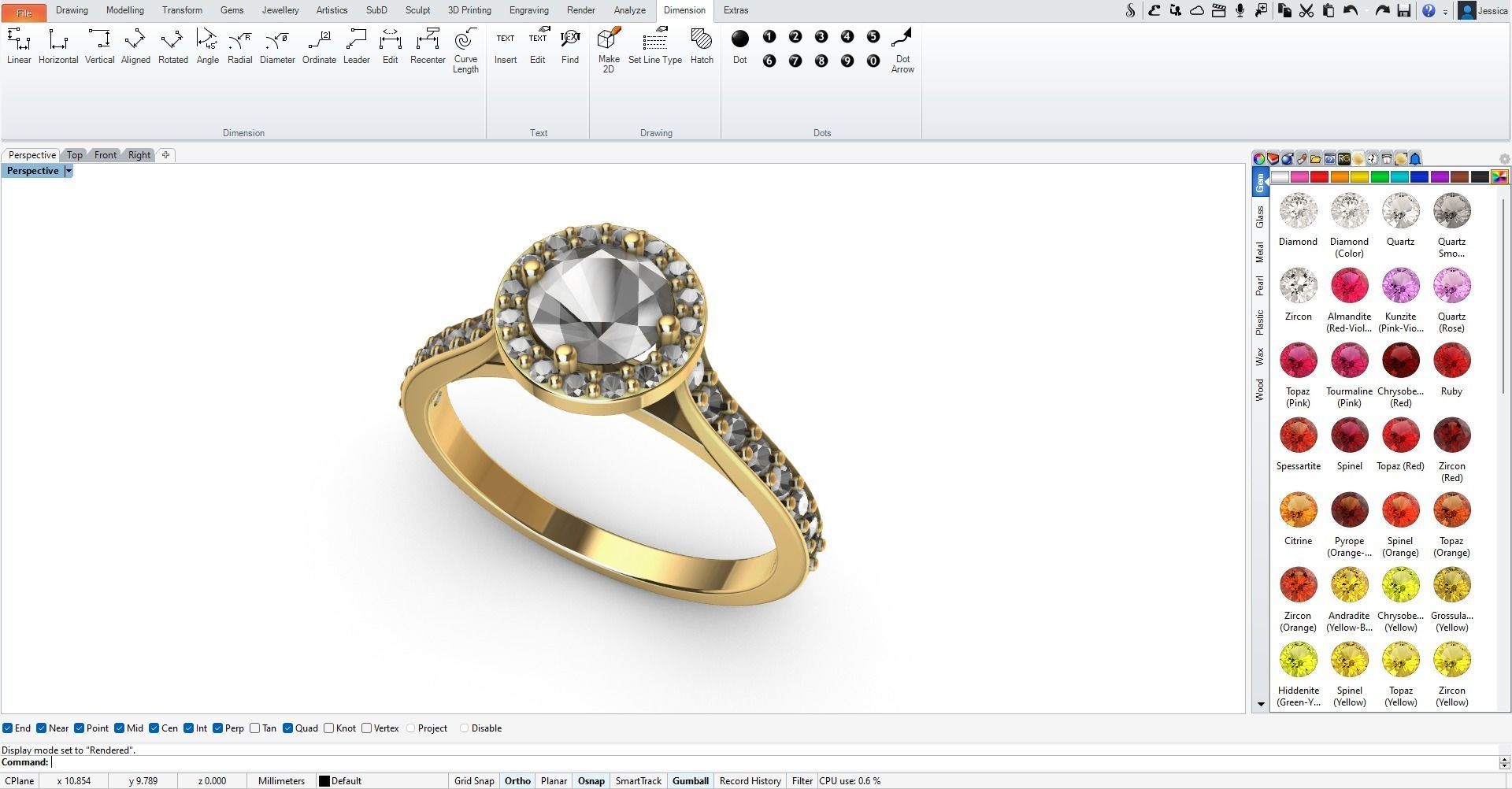 Solitaire Engagement Ring 3D print model_7