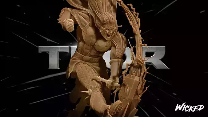 Wicked Marvel Thor 2023 Sculpture Tested for 3D printing