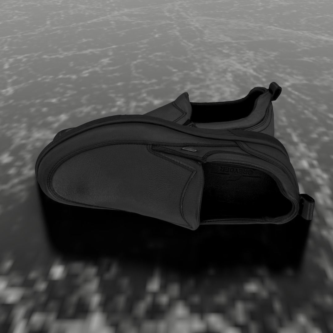 GREYDER LEATHER 3D SHOES CLASSIC Low-poly 3D model_5