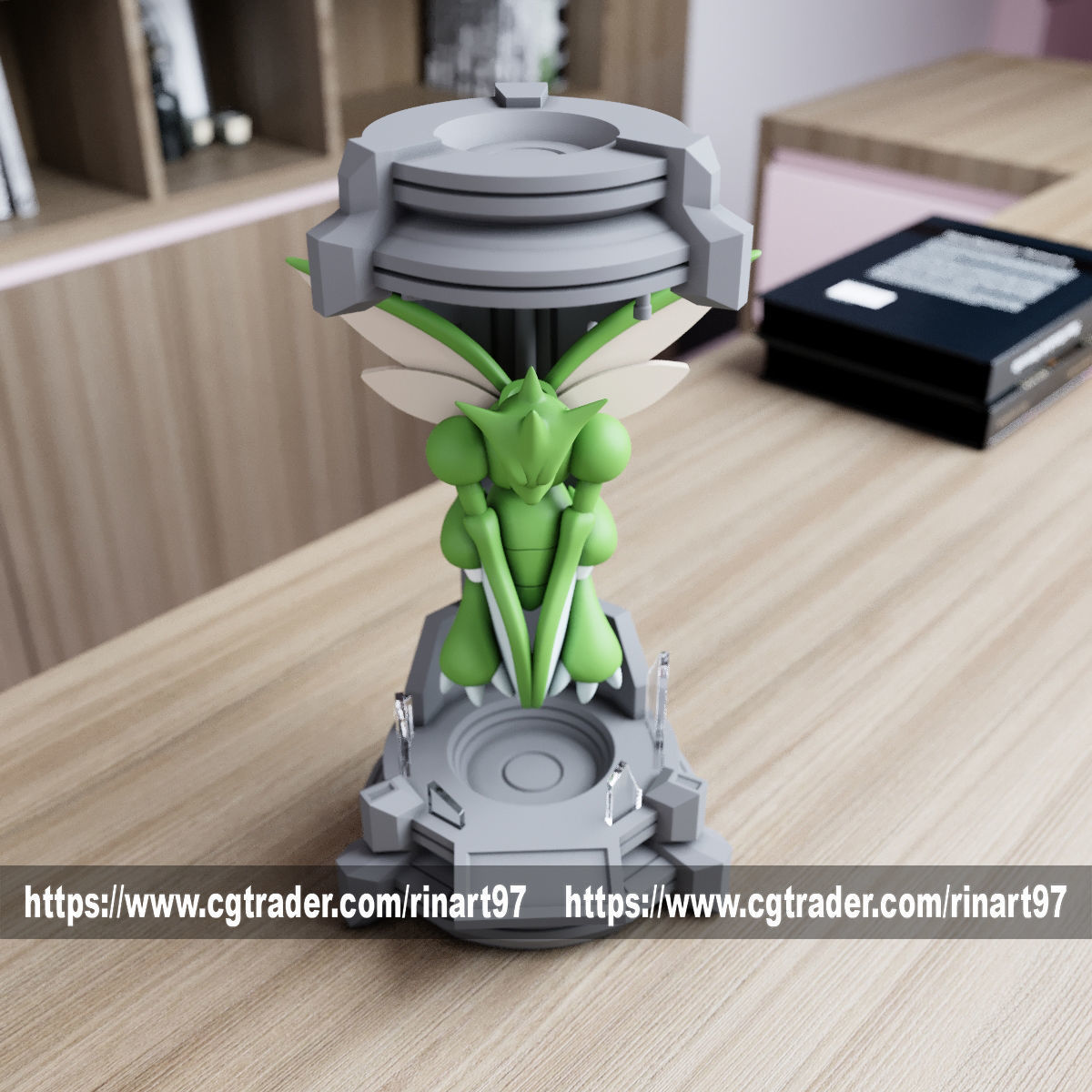 Scyther in the lab from pokemon 3D print model_9
