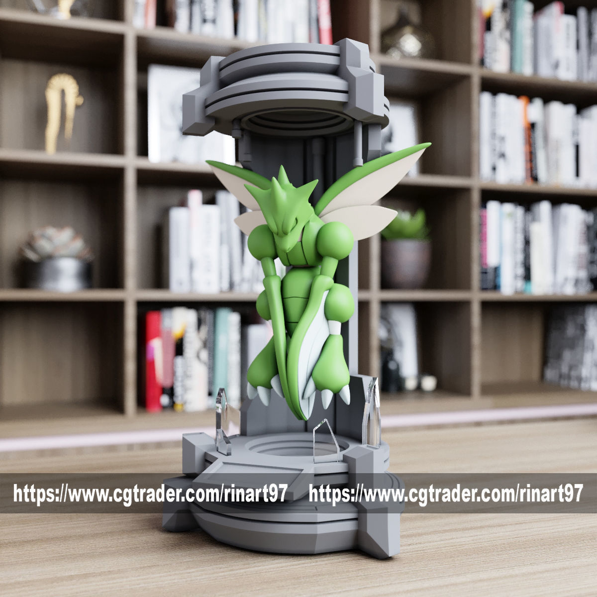Scyther in the lab from pokemon 3D print model_5