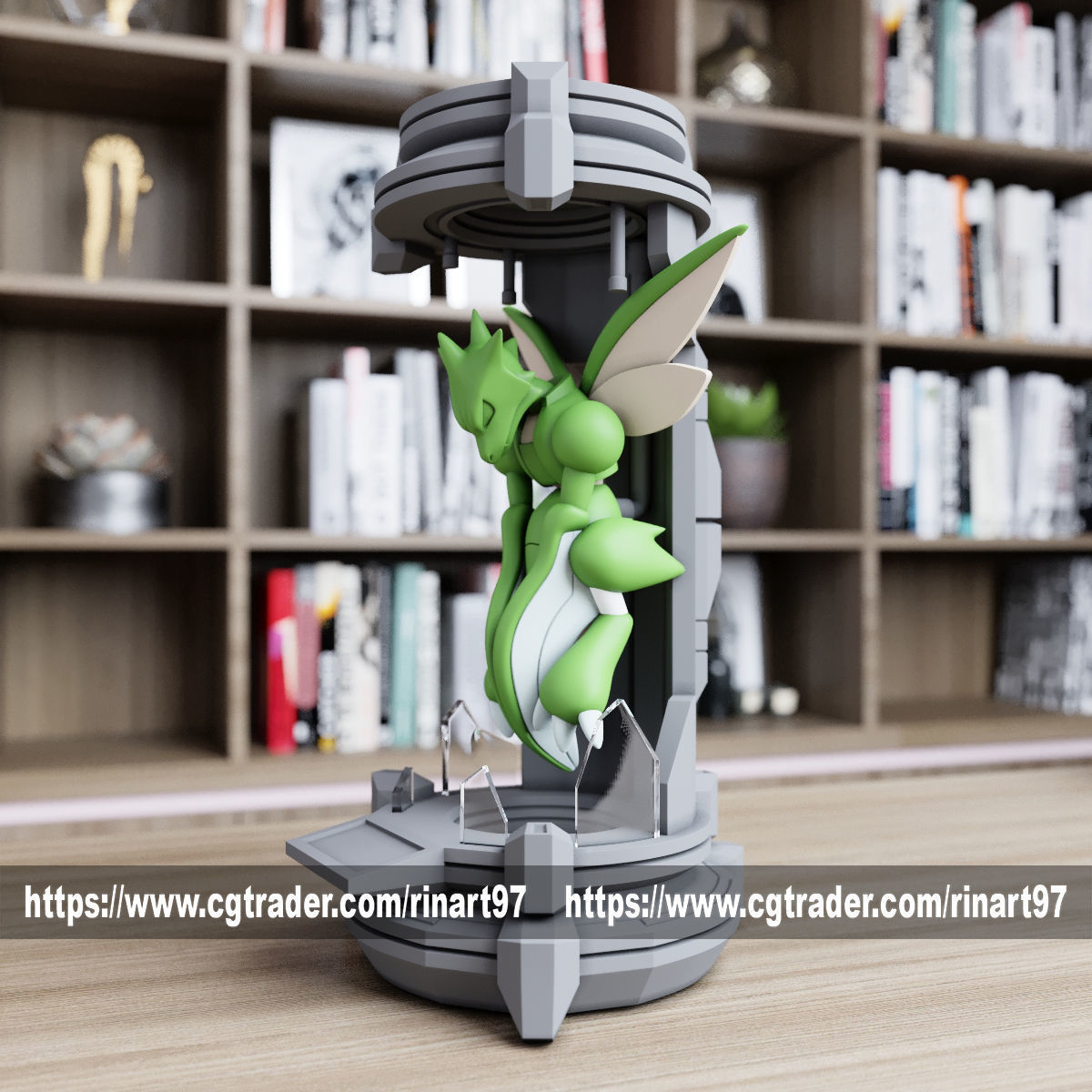 Scyther in the lab from pokemon 3D print model_7