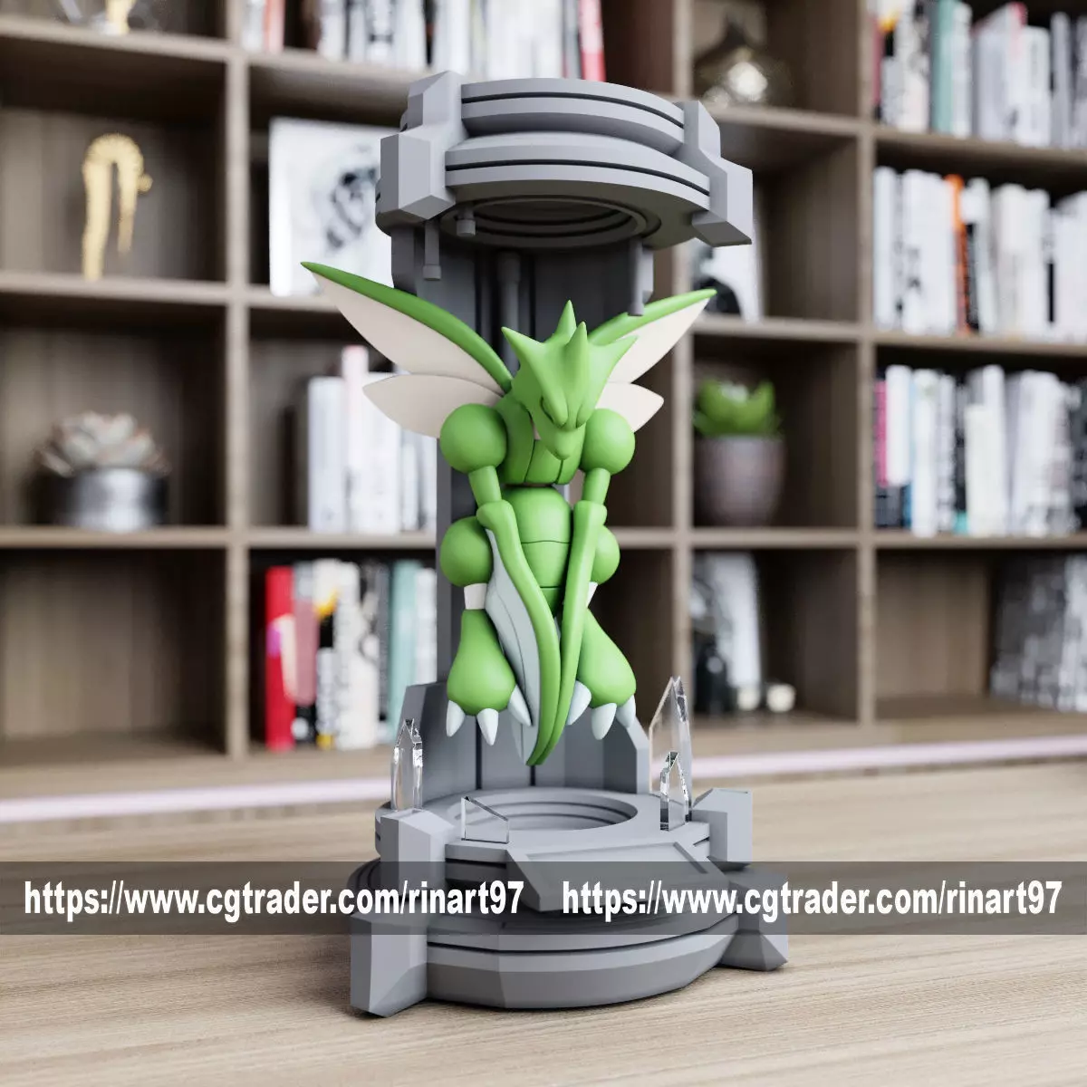 Scyther in the lab from pokemon 3D print model_0