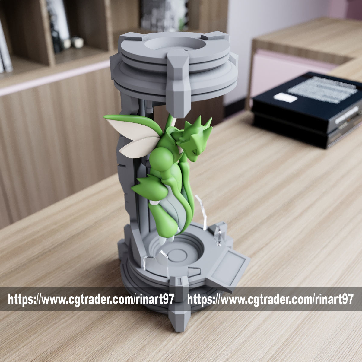 Scyther in the lab from pokemon 3D print model_8