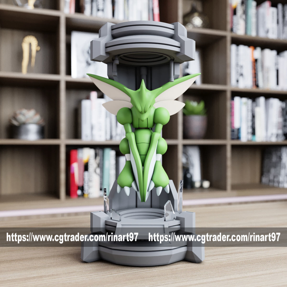 Scyther in the lab from pokemon 3D print model_4