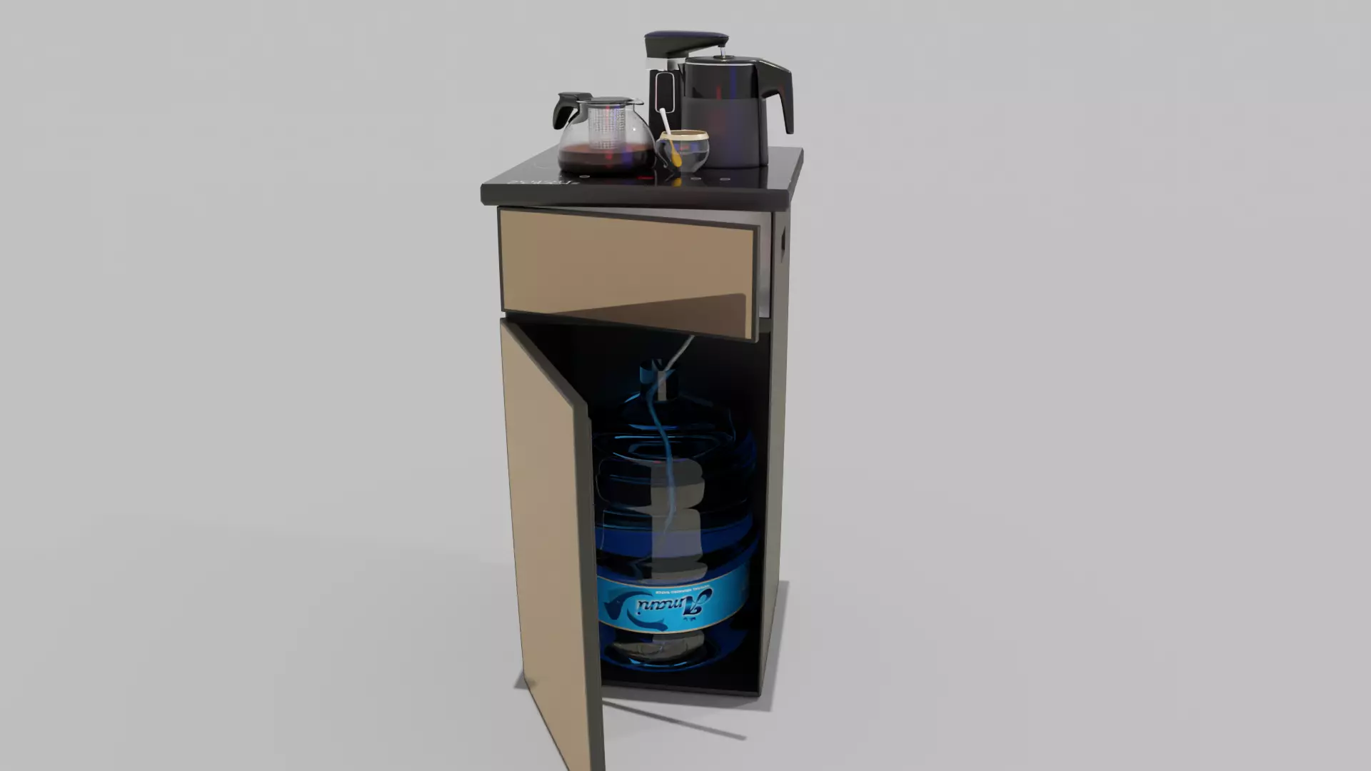 BOTTOMLOAD WATER DISPENSER Low-poly 3D model_0