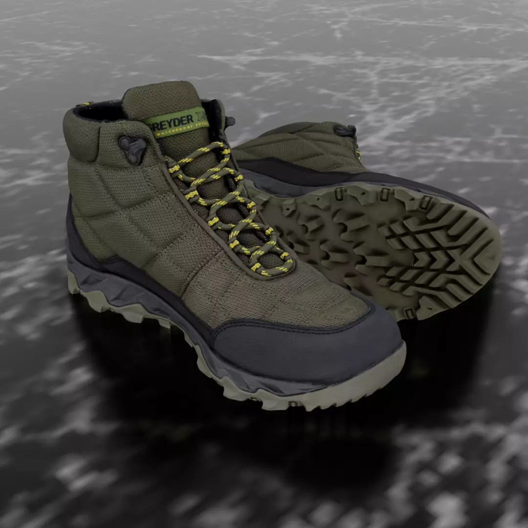 GREYDER X PRO - 3D BOOTS - GREEN Low-poly 3D model