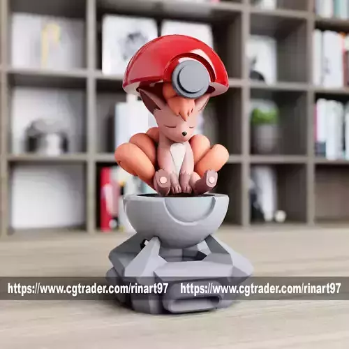 Vulpix in the Pokeball from pokemon