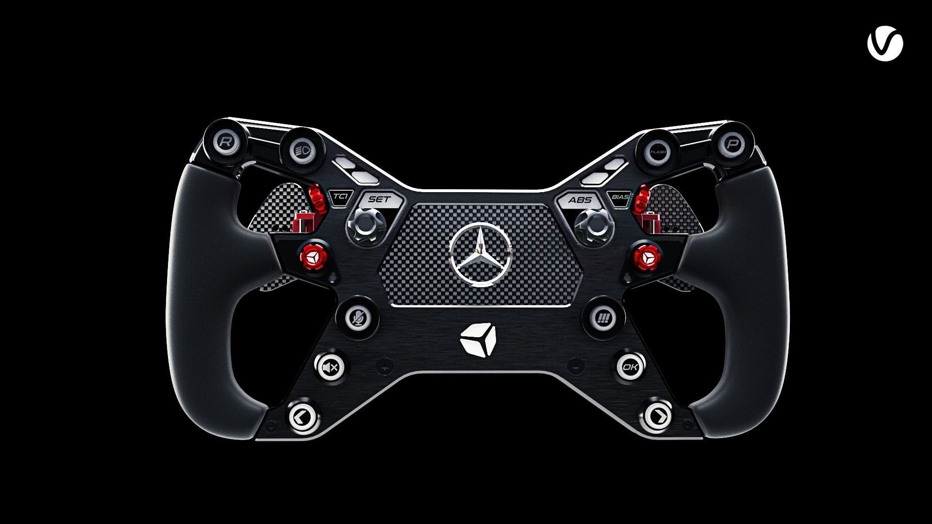 Mercedes AMG GT Cube Controls Wheel 3D model_10