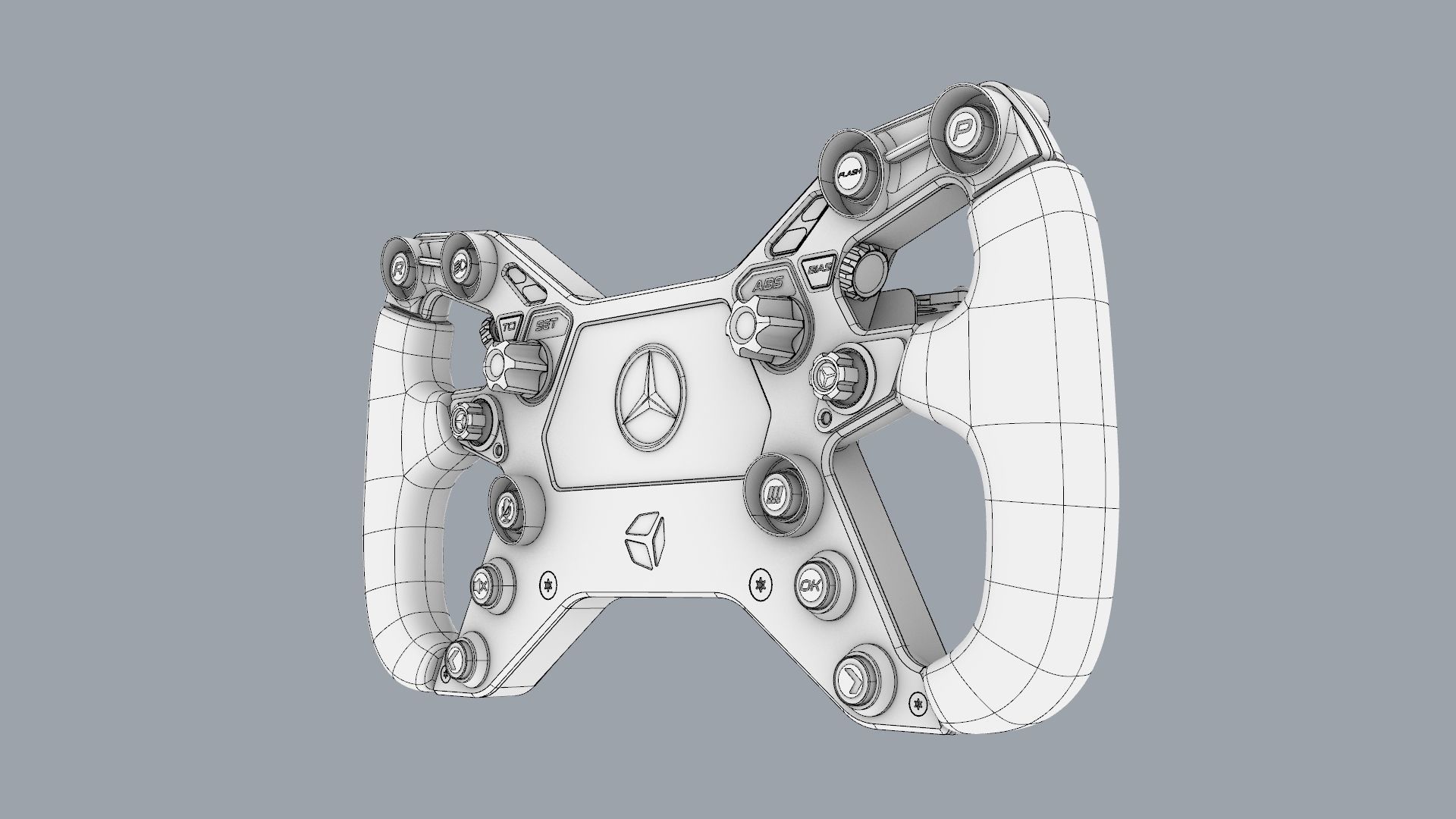 Mercedes AMG GT Cube Controls Wheel 3D model_3