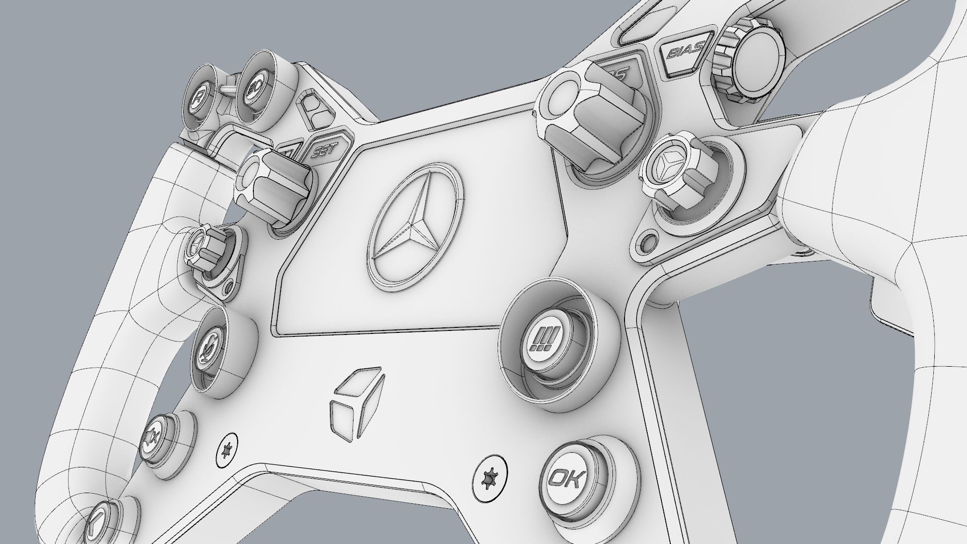 Mercedes AMG GT Cube Controls Wheel 3D model_7
