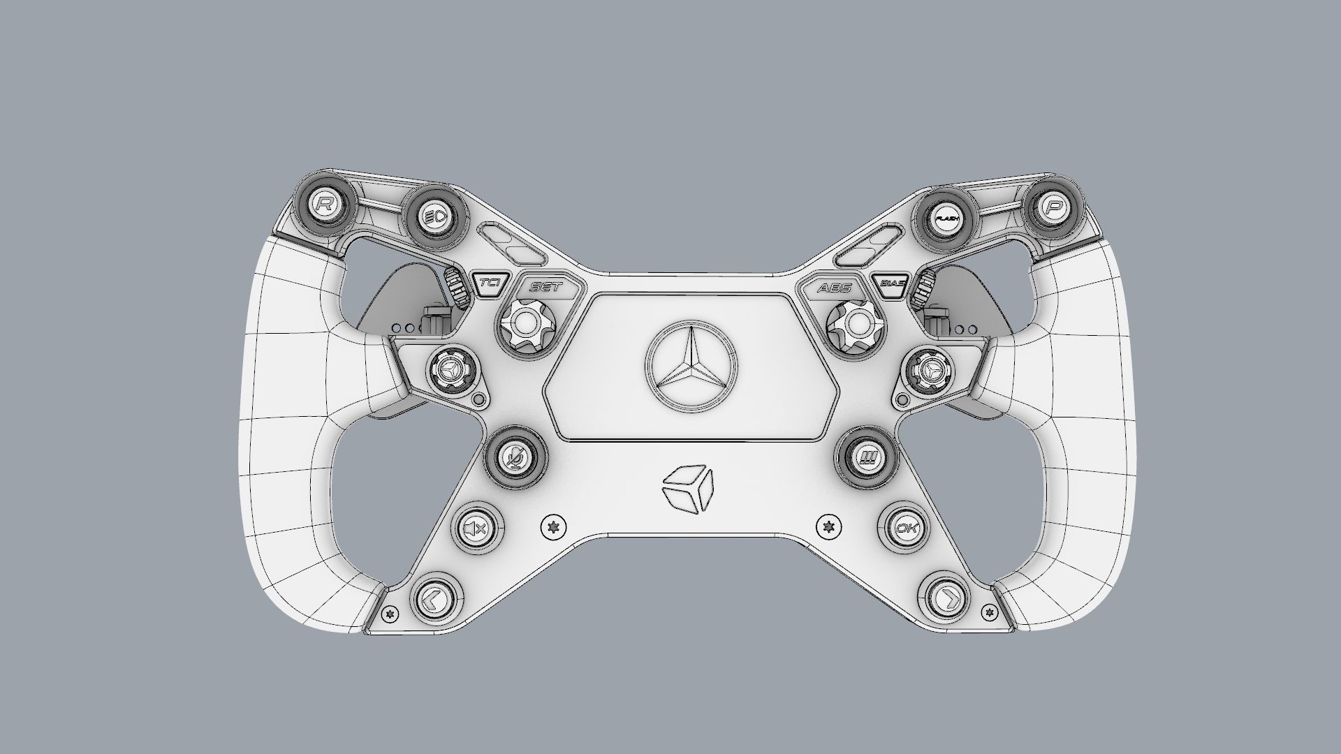 Mercedes AMG GT Cube Controls Wheel 3D model_1