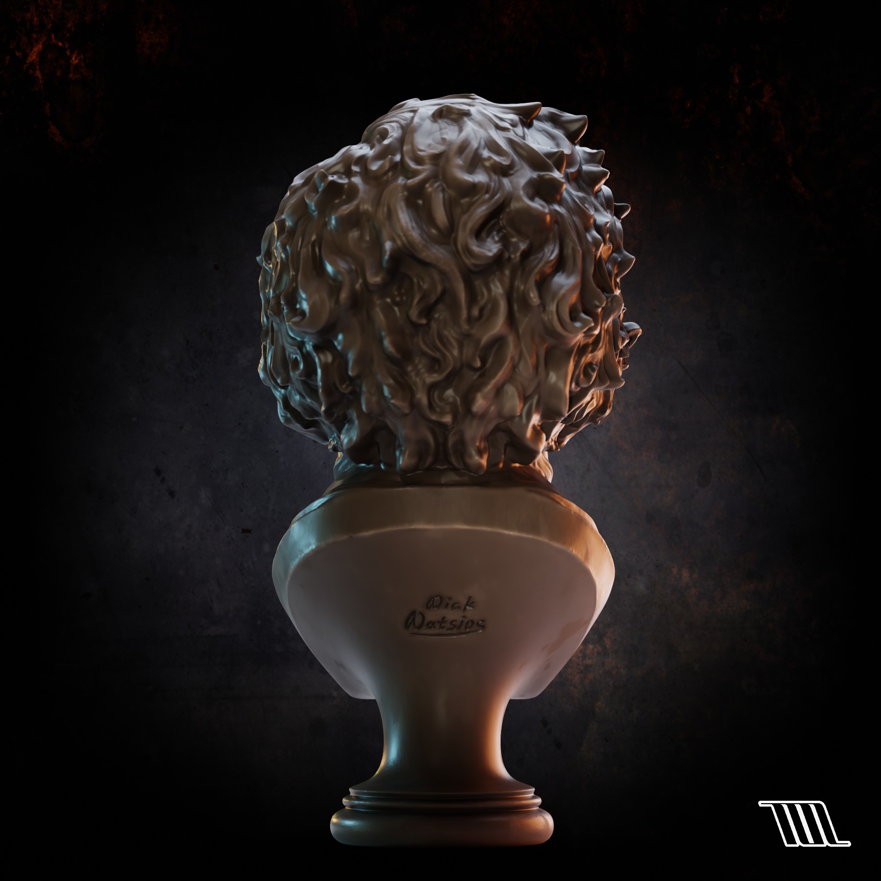 Edgar Alan Poe Bust 3D print model_3