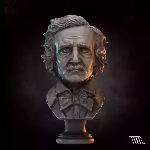 Edgar Alan Poe Bust 3D print model