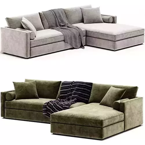 Sawyer 2 Piece Right Chaise Sectional Antwerp Natural