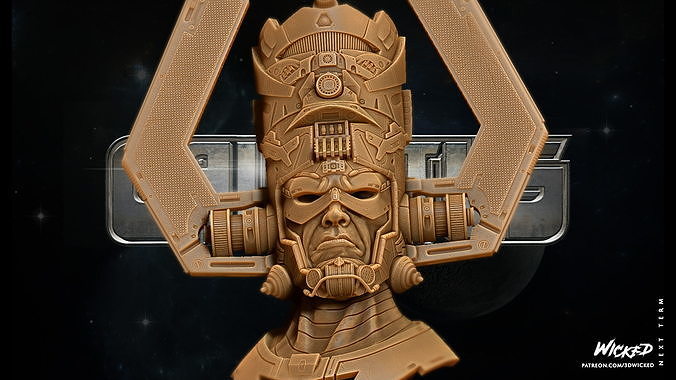 Wicked Marvel Galactus Bust Tested for 3D printing 3D print model