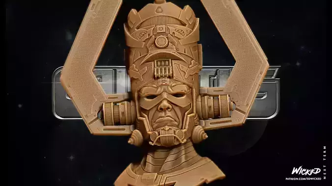 Wicked Marvel Galactus Bust Tested for 3D printing