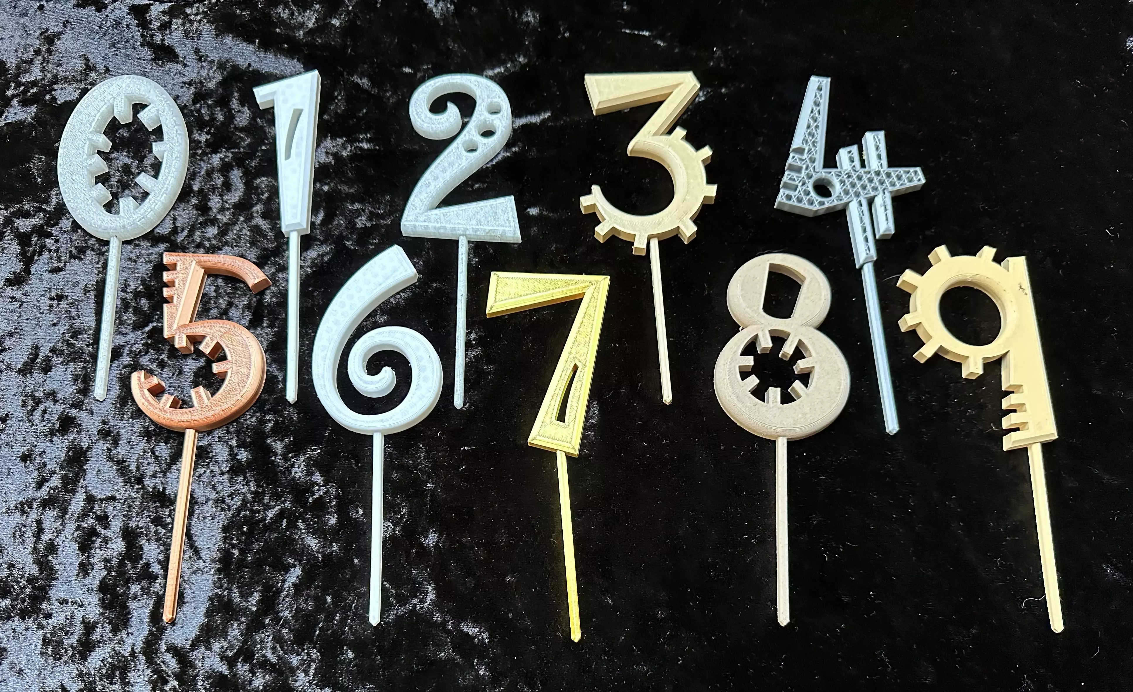 Cake toppers Funny numbers 3D Model Collection_0